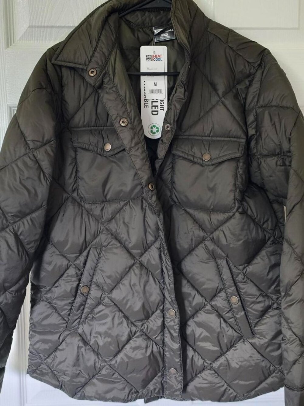 32 Degrees Women's Khaki and Green Jacket